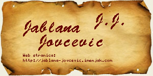 Jablana Jovčević vizit kartica